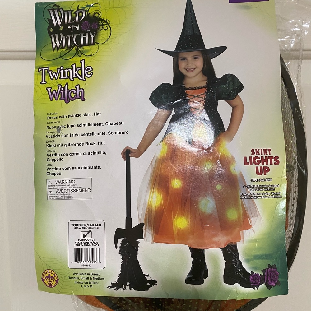 Twinkle Witch Costume - Black & Orange